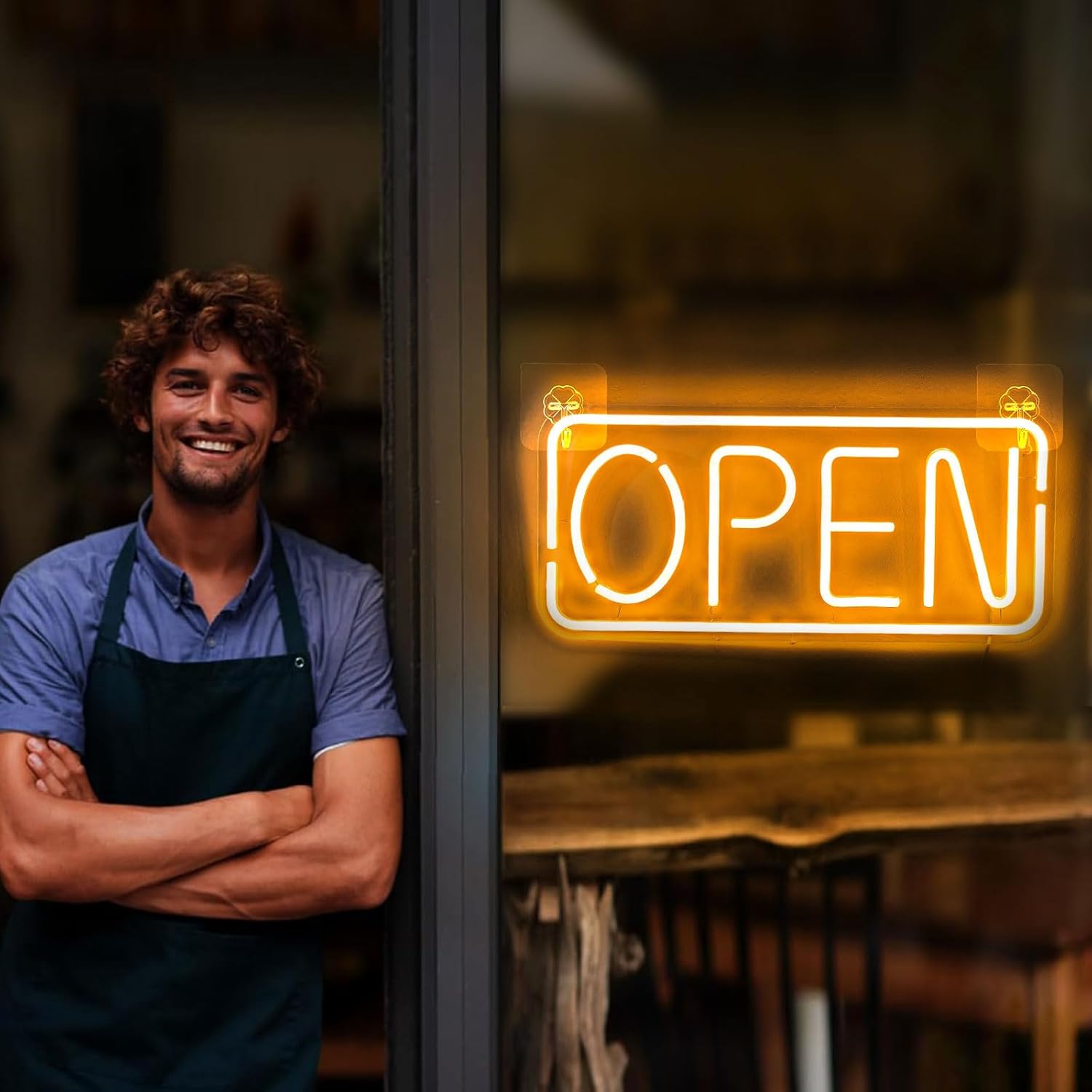 Outdoor Lighting Restaurant - Open neonbord USB-aangedreven zakelijk LED-licht voor
