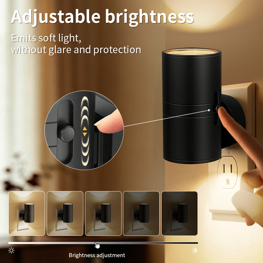 Dusk To Dawn Bulb - LED-wandlamp met stekker, nachtlampje met schemer-tot-dageraad-sensor,