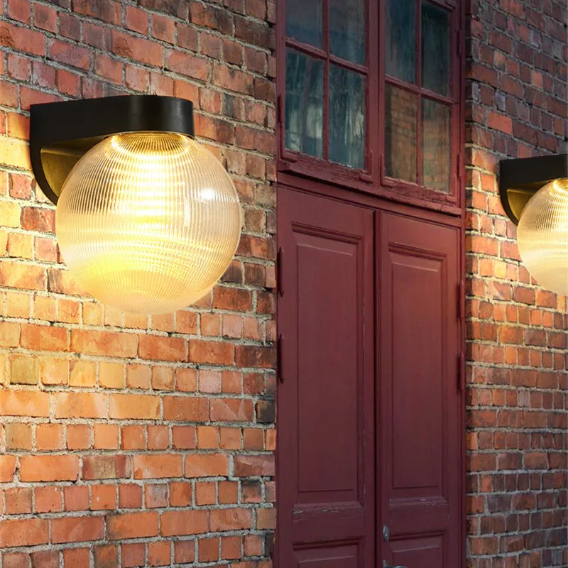 Outdoor Lighting Lux - Bolvormige buitenwandlamp IP65 waterdichte melkachtige ronde