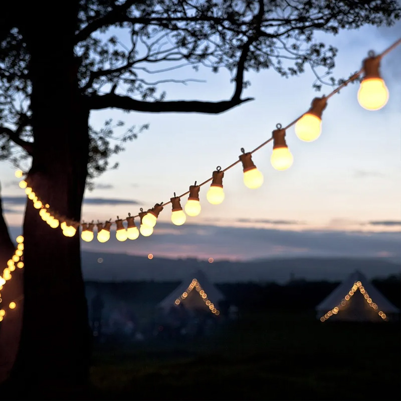 Outdoor Lighting Ideas For Party - 23M Patio String Gloeilampen G50 Melkachtig
