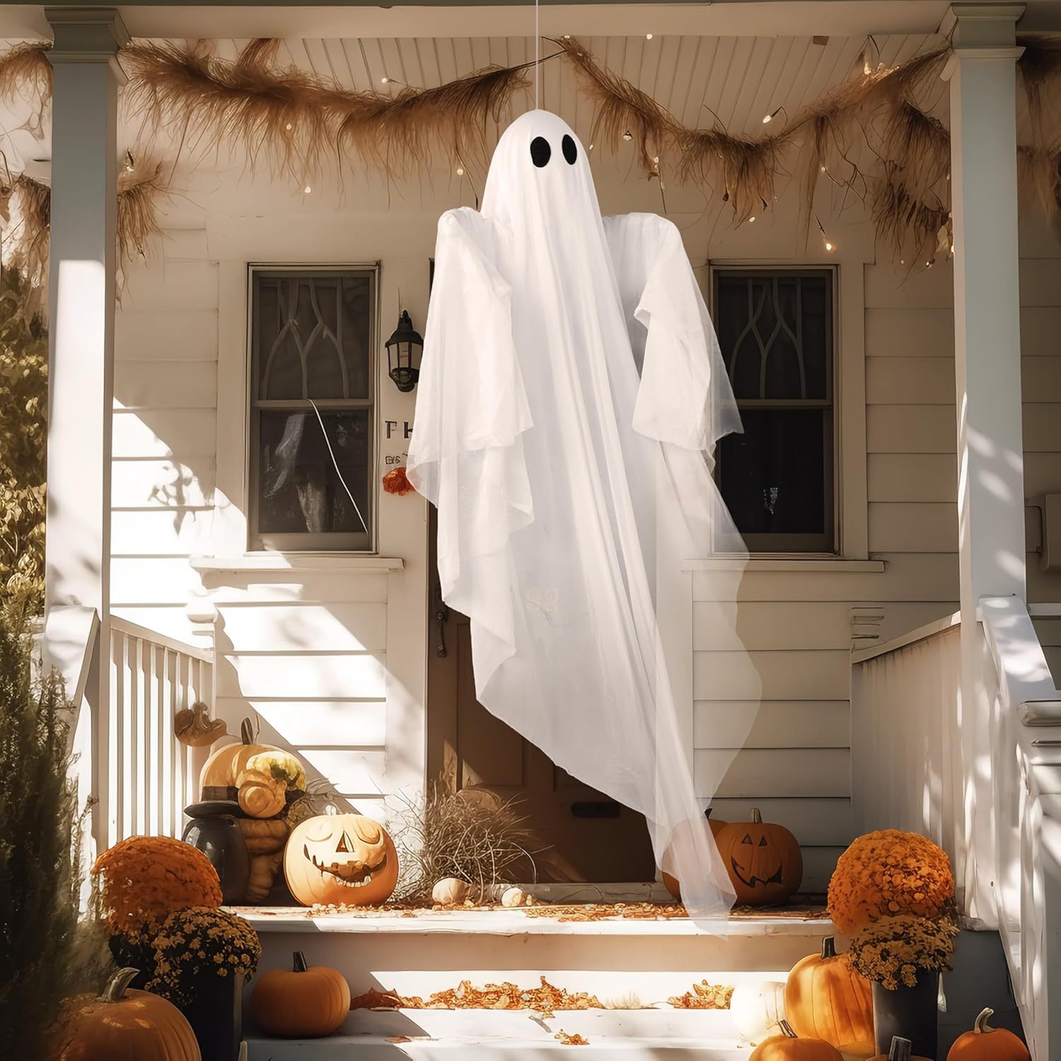 Outdoor Lighting Gazebo - Halloween hangende lichtgevende geest met griezelig