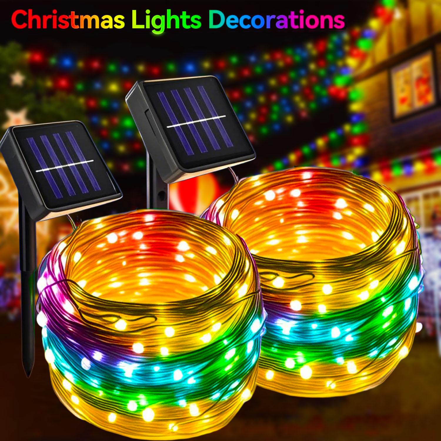 Solar Fairy String - Kerst Outdoor Solar Lichtslingers LED Knippert