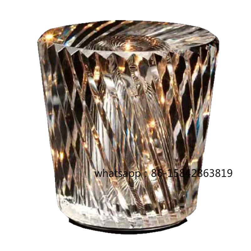 Outdoor Lighting Restaurant - Draagbare draadloze nachtlamp met kristallen, sfeerverlichting,