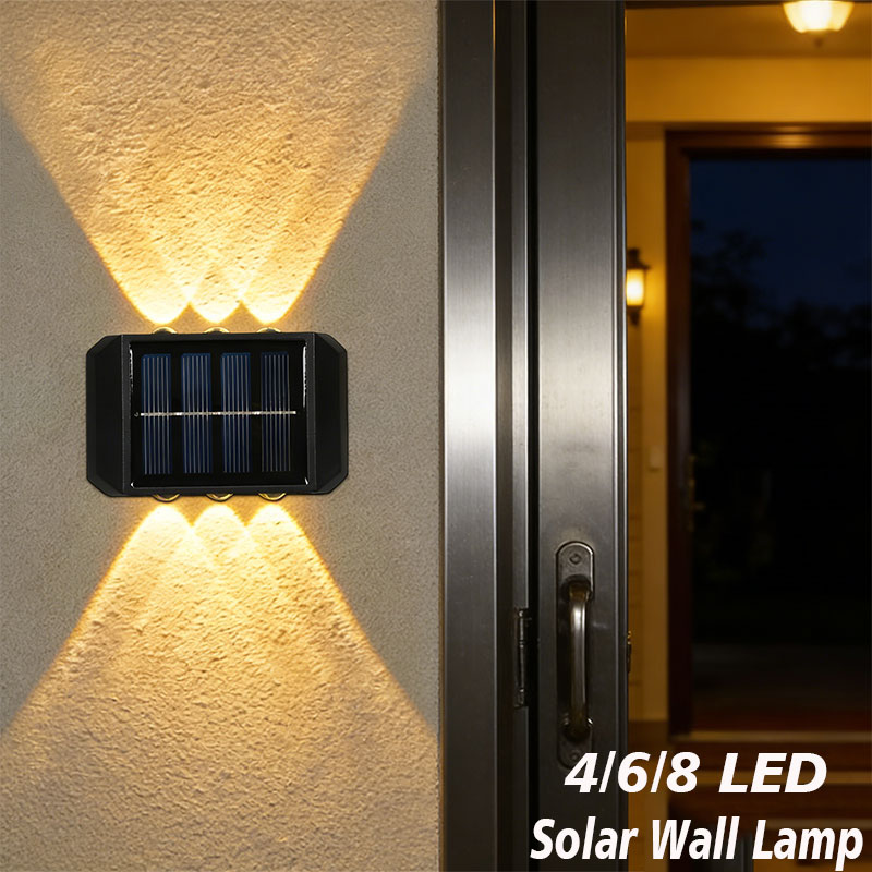 Outdoor Lighting Lux - 4/6/8 LED Solar Buitenlamp Solar Verlichting