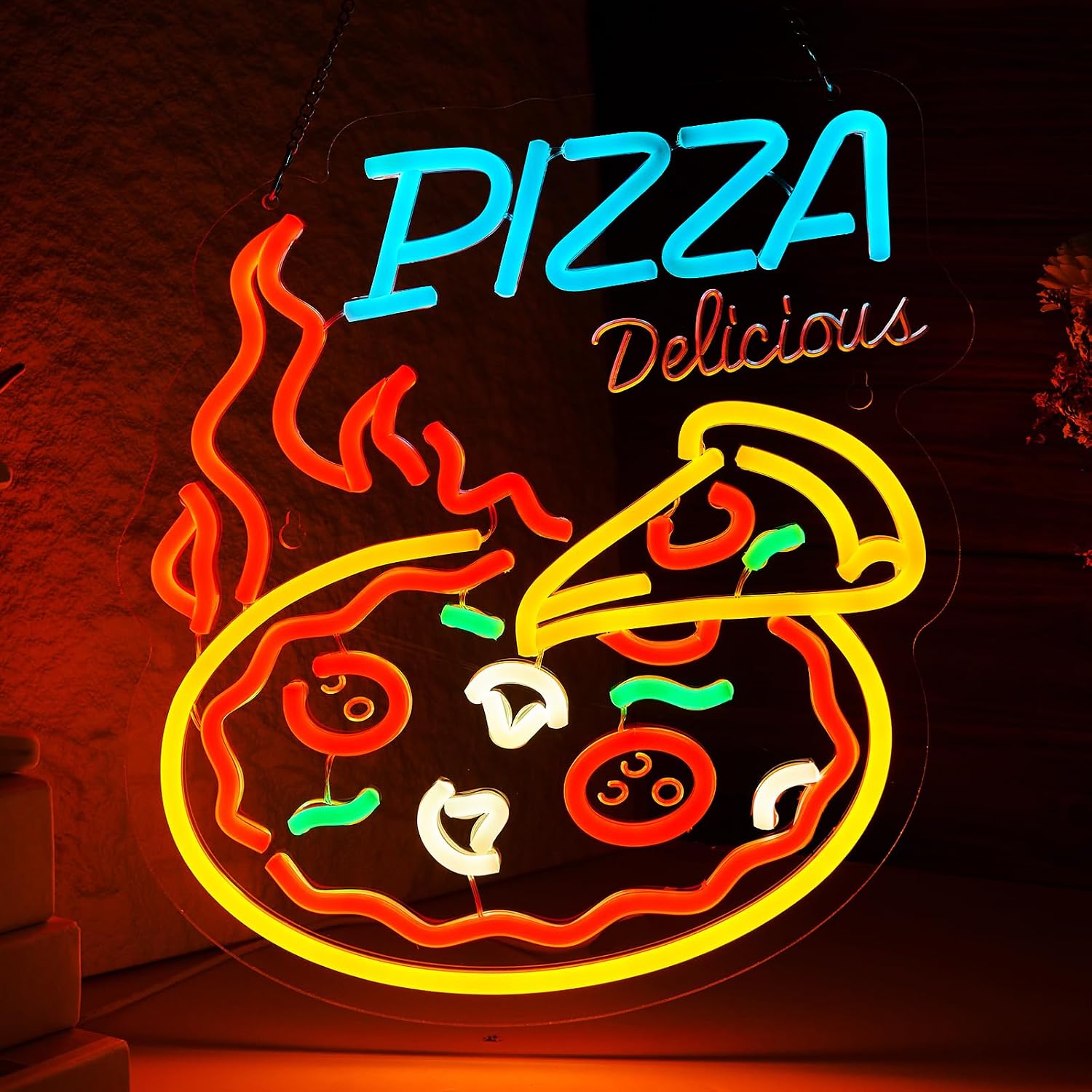 Outdoor Lighting Restaurant - Heerlijke Pizza LED Neonbord USB Neonlicht