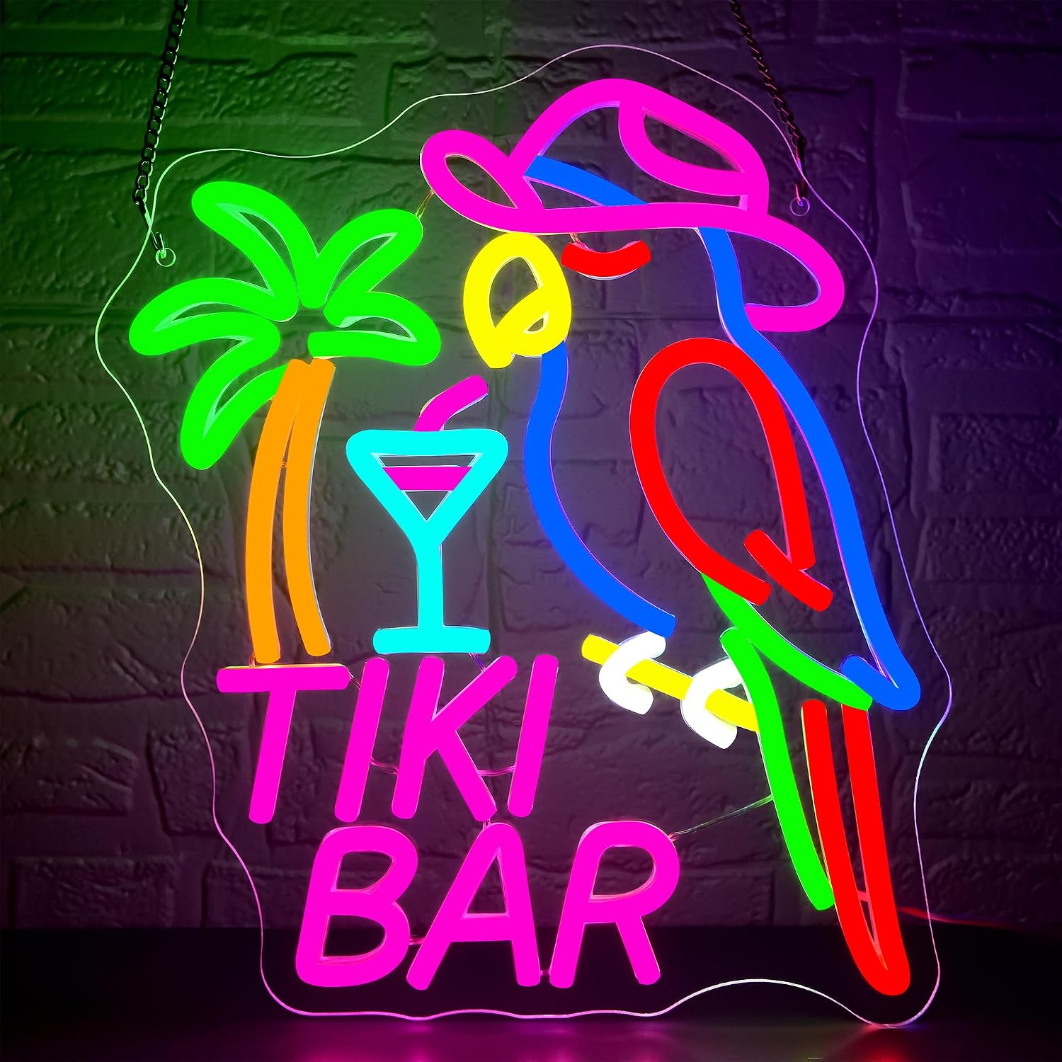 Outdoor Lighting Restaurant - Tiki Bar Parrot Neon Sign USB-aangedreven