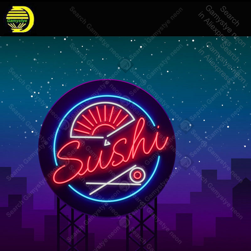 Outdoor Lighting Expressions - Neonbord voor Sushi-logo in neonstijl NEON