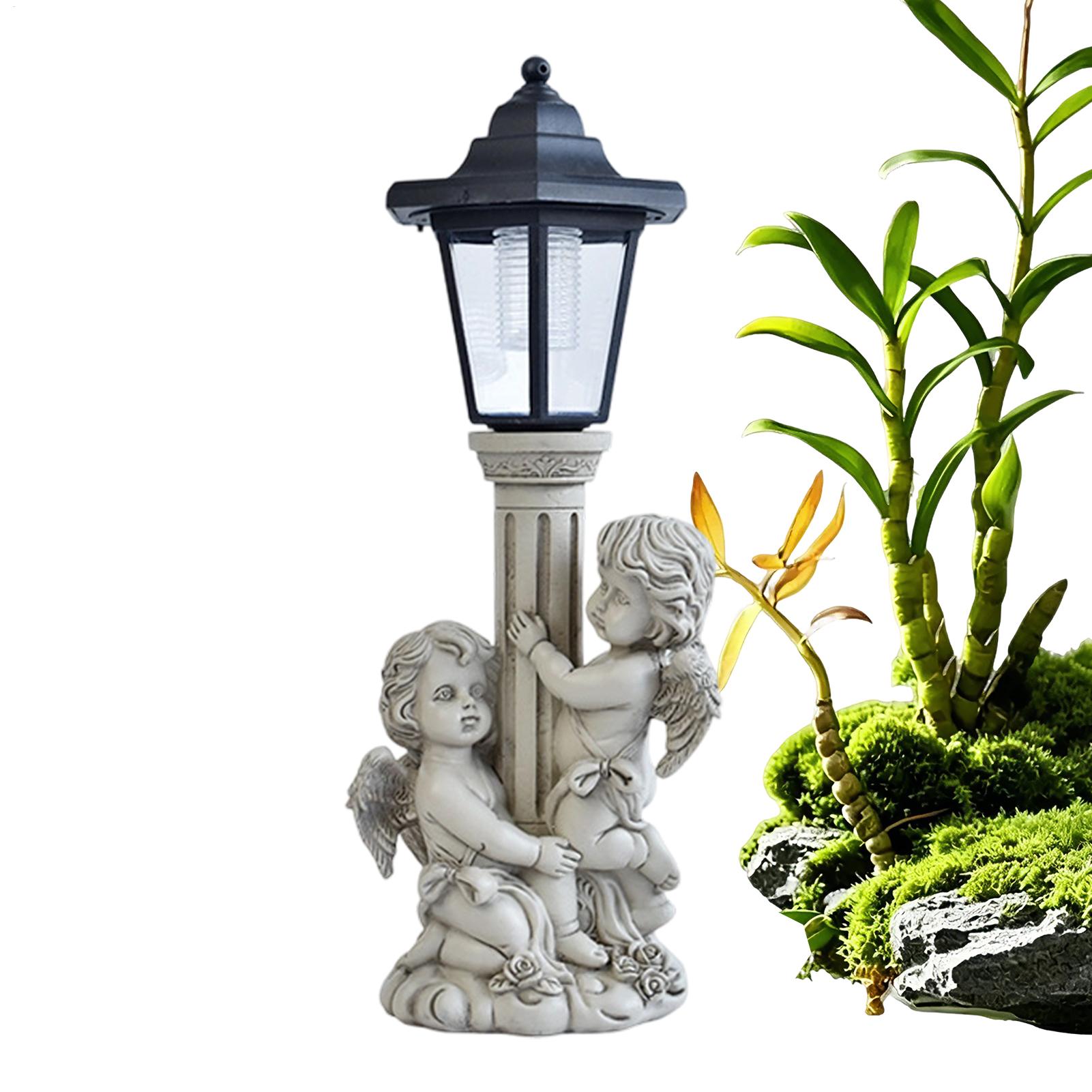 Outdoor Lighting Uplight - Tuinbeelden verlichten automatisch op/af, hars sculptuur