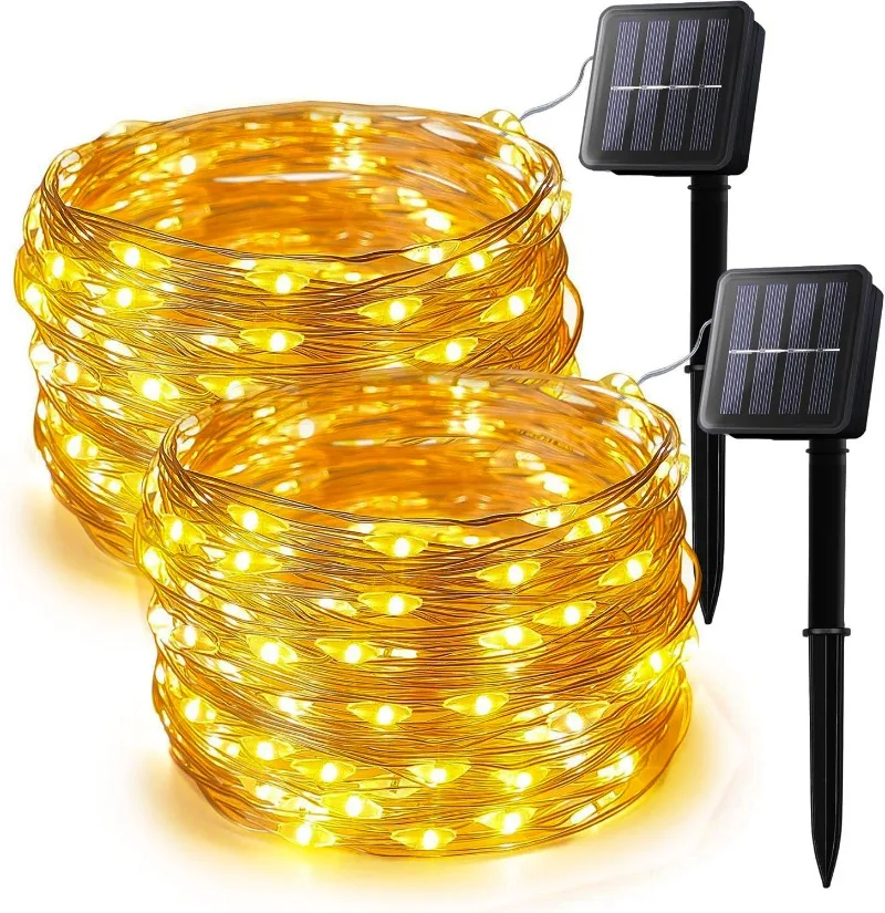 Solar Fairy String - Zonne-Energie Kerstverlichting Buiten Waterdichte Zonne-Lichtslingers 8