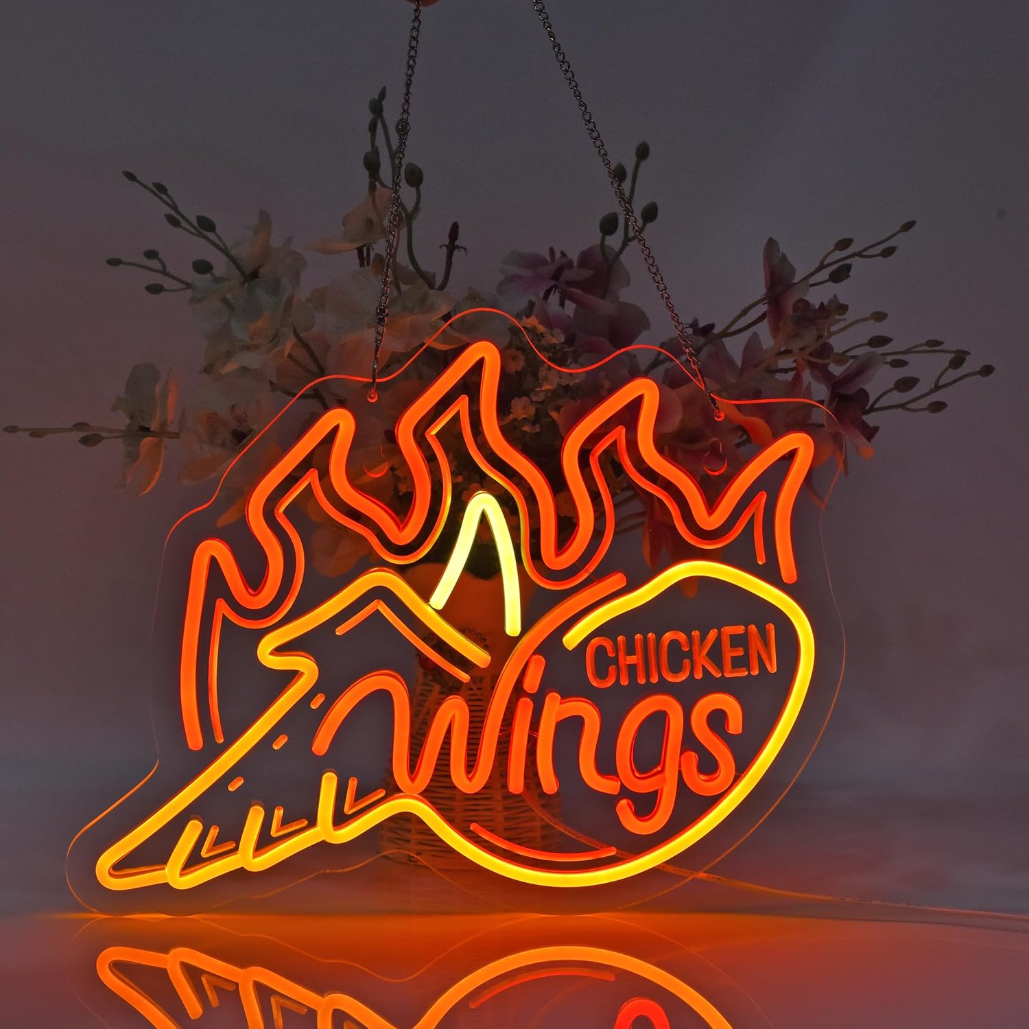 Vurig oranje kippenvleugels LE - Outdoor Lighting Restaurant recensie en prijs