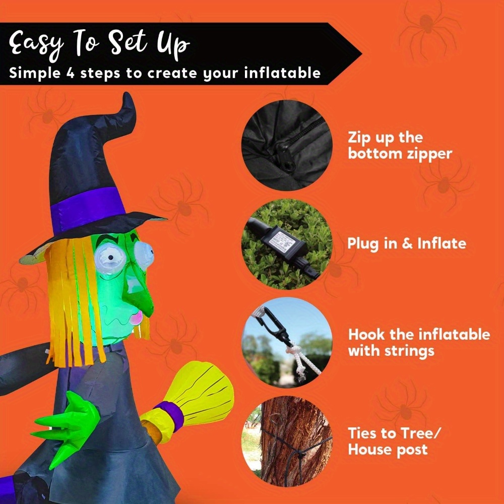 4FT Halloween opblaasbare heks - Outdoor Lighting Ideas For Party recensie en prijs