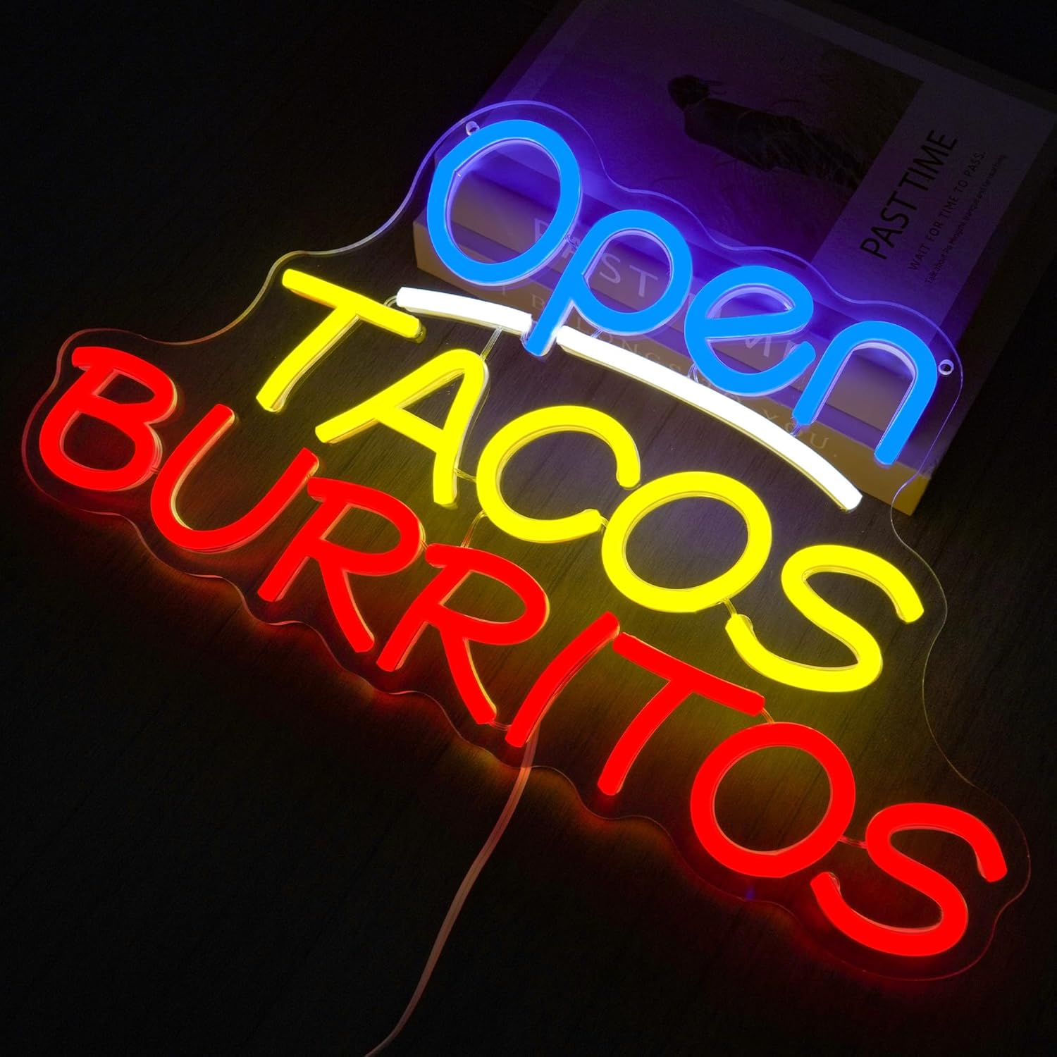 Open Tacos Burritos Neon Sign  - Outdoor Lighting Restaurant recensie en prijs