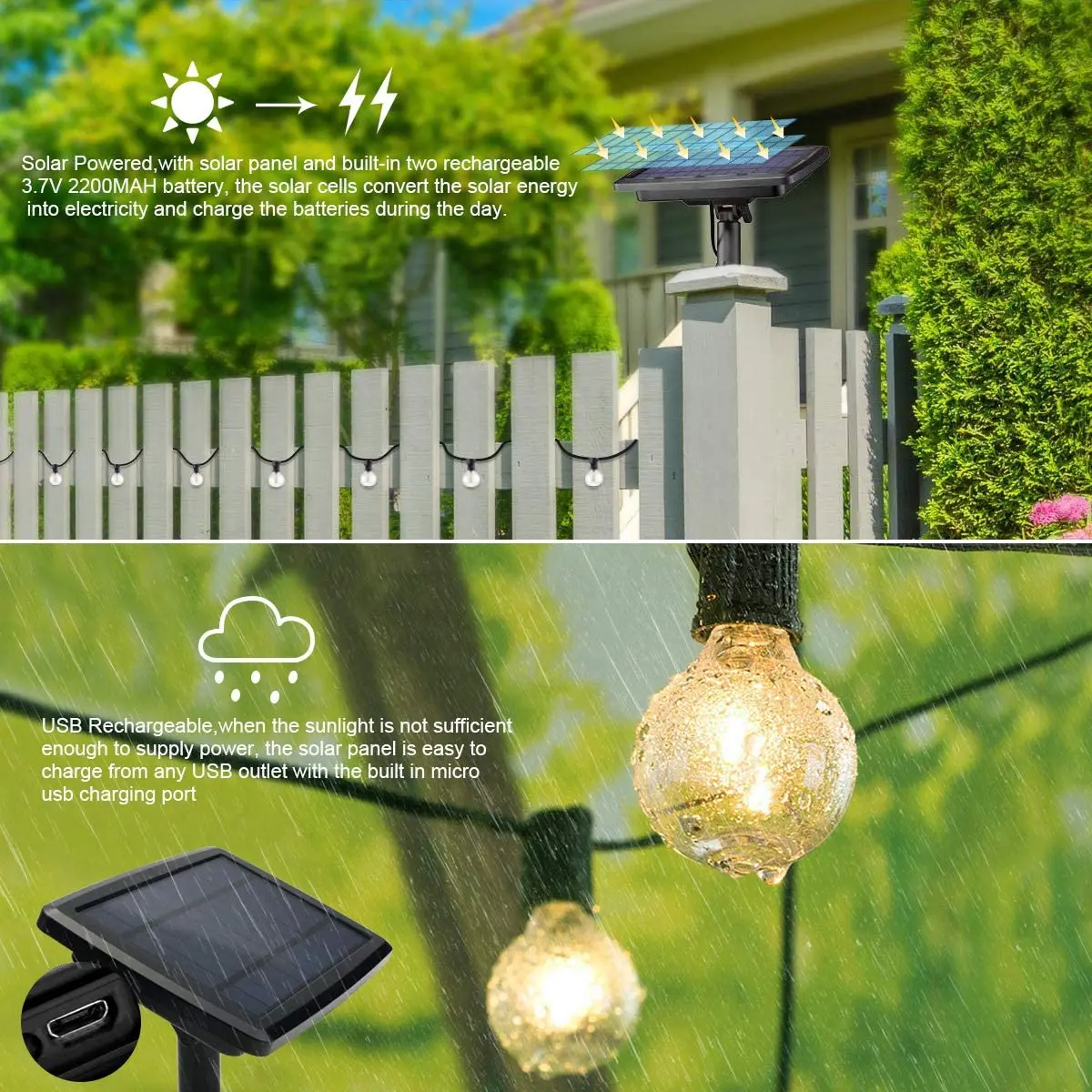100/50/25ft zonne-energie led  - Solar Fairy String recensie en prijs