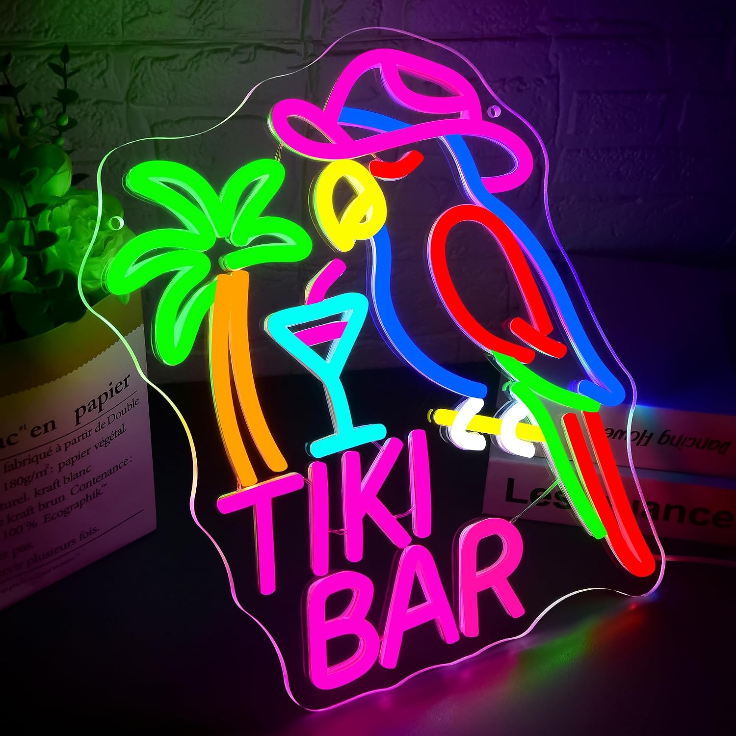 Tiki Bar Parrot Neon Sign USB- - Outdoor Lighting Restaurant recensie en prijs
