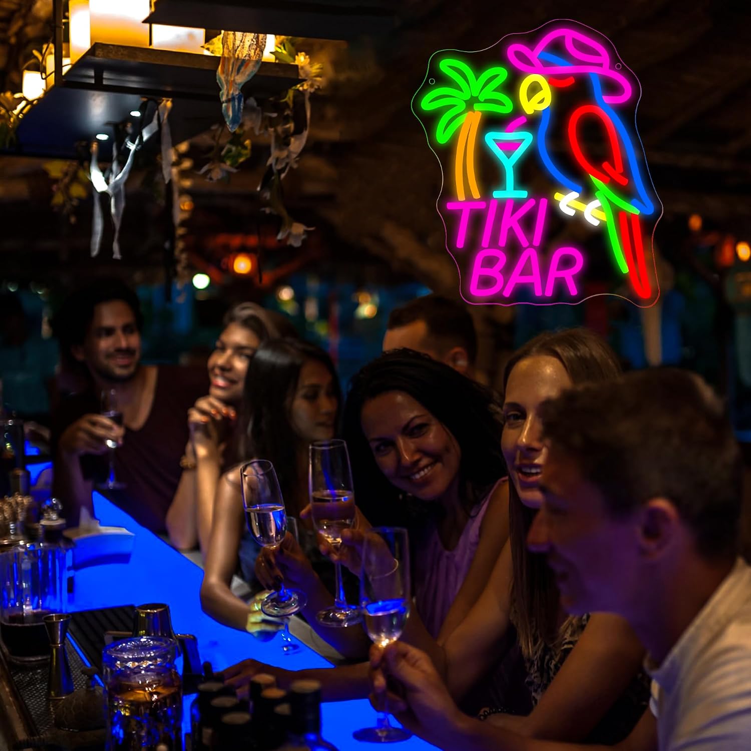 Tiki Bar Parrot Neon Sign USB- - Outdoor Lighting Restaurant recensie en prijs